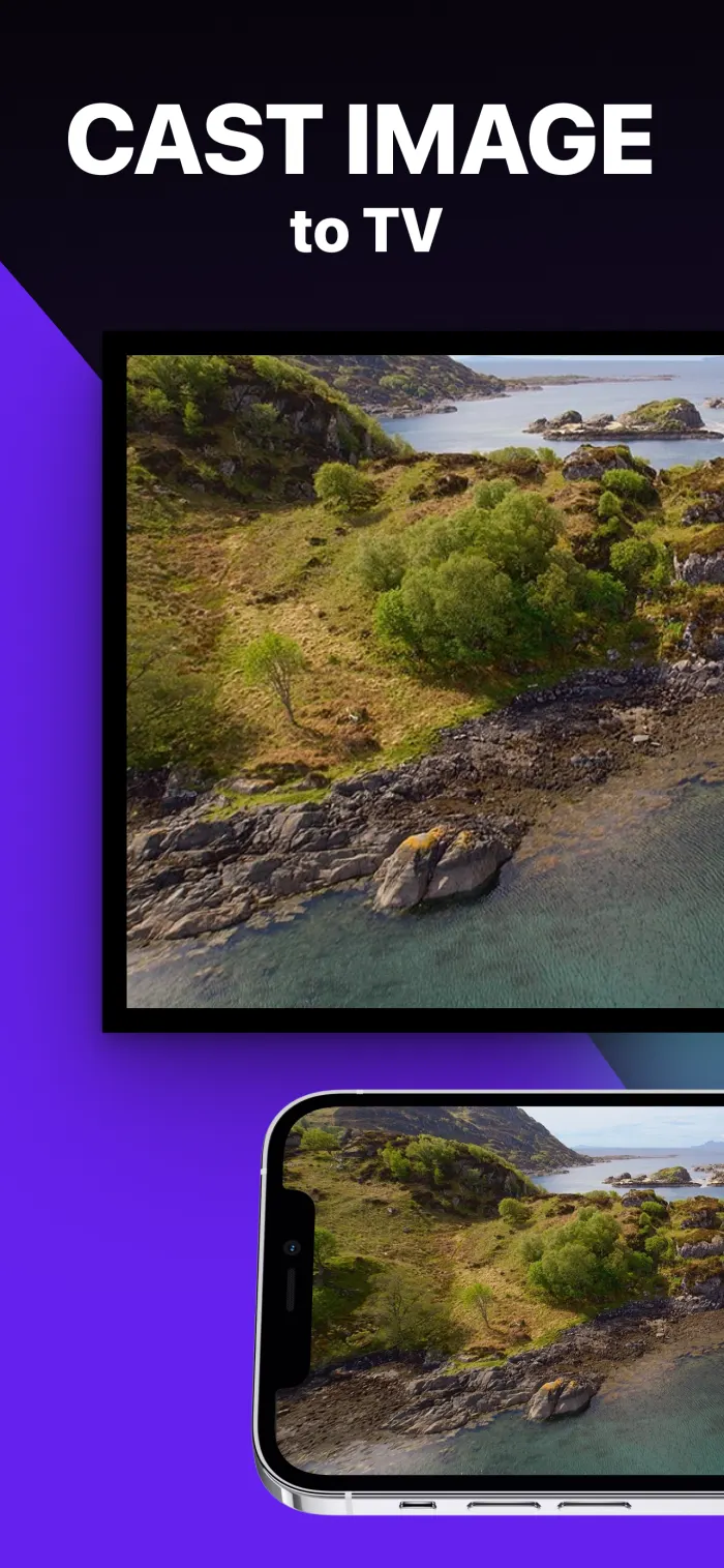 TV Remote Control image casting screen on iPhone
