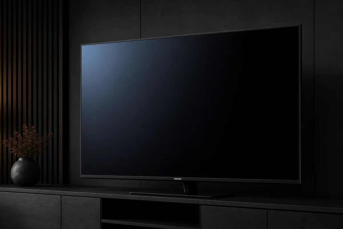 Real Samsung Smart TV in a modern living room