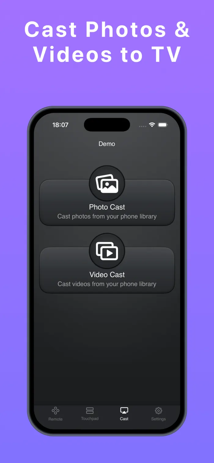 Remote Control iPhone cast screen