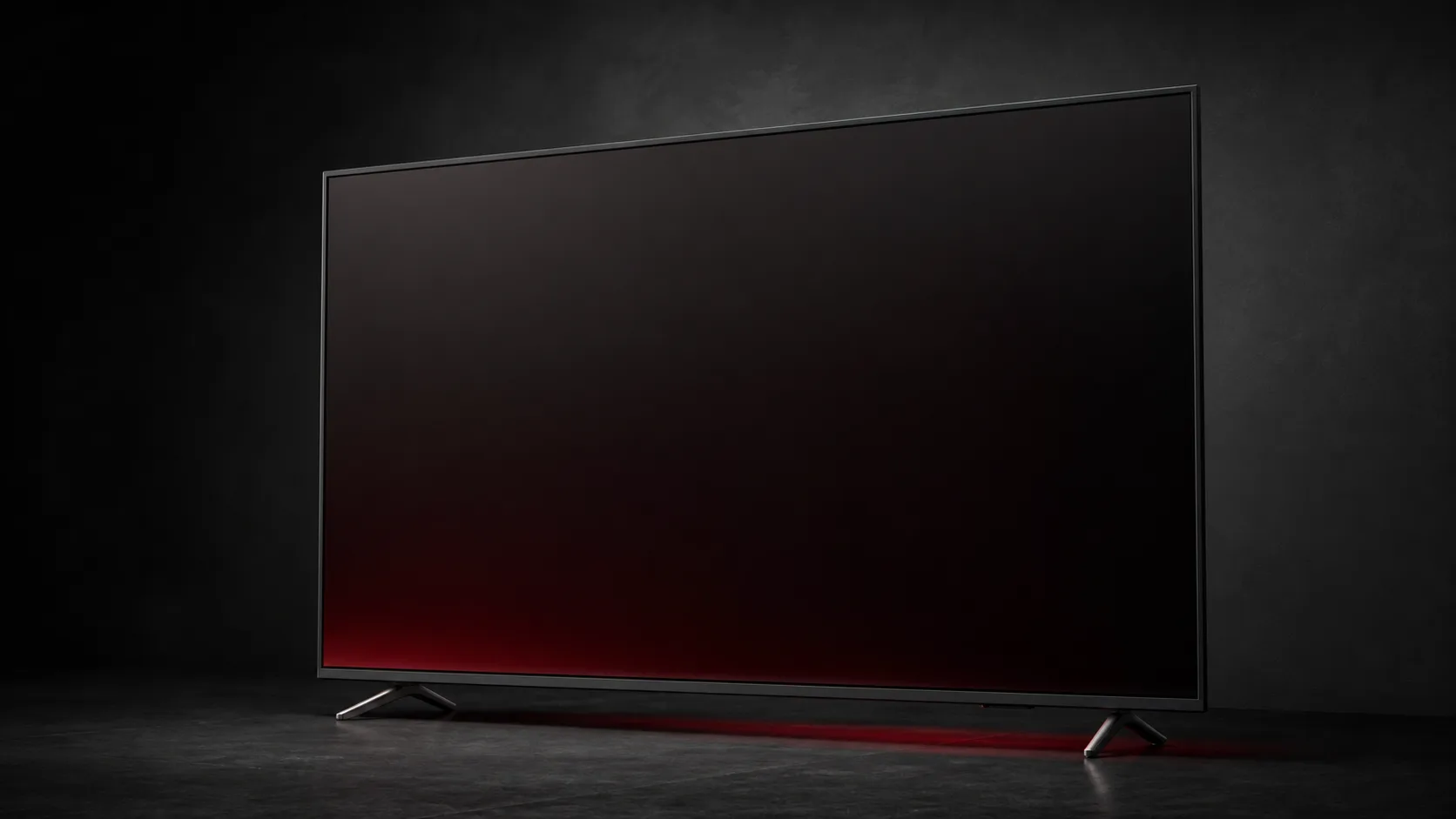 A modern television frame in a living room